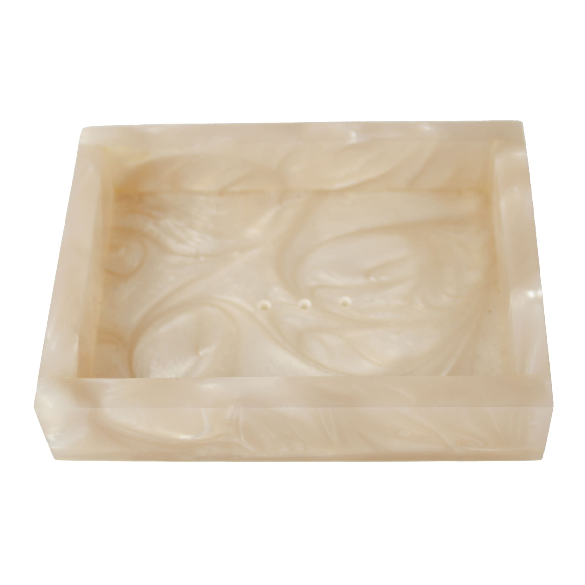 Beige Resin Soap Dish
